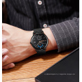 relógios de quartzo masculino para SKMEI 9182 cor preta relógio de pulso de quartzo masculino malha de aço inoxidável